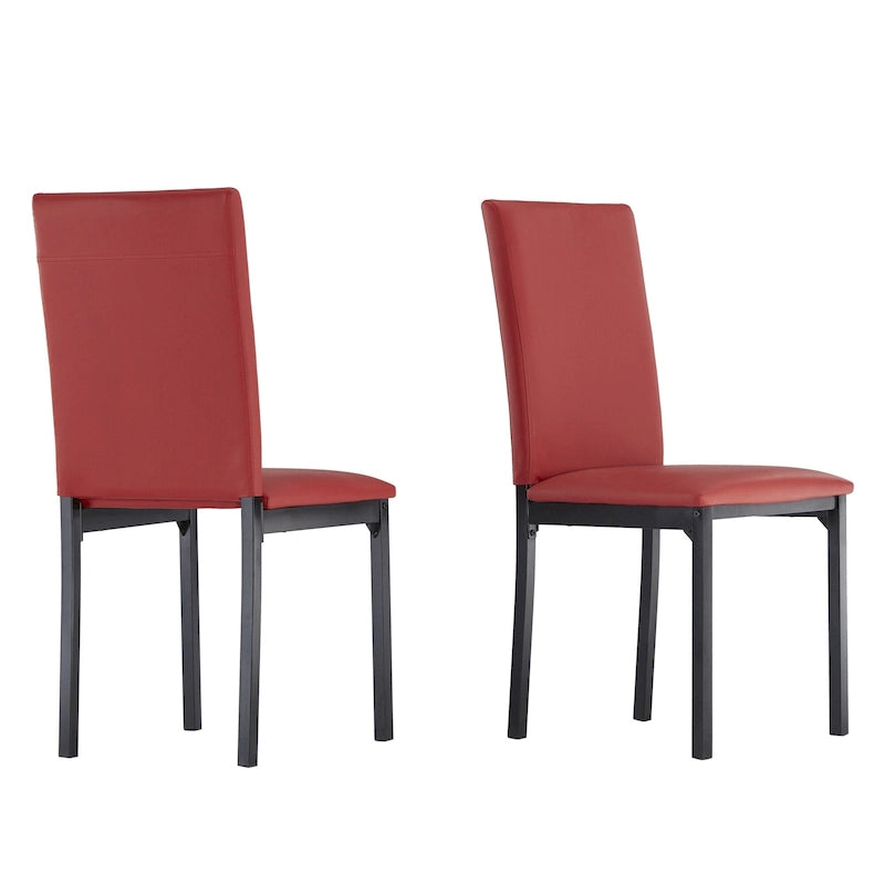 Chaises de salle à manger avec coussins métalliques (deux chaises par ensemble).