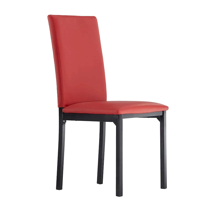 Chaises de salle à manger avec coussins métalliques (deux chaises par ensemble).