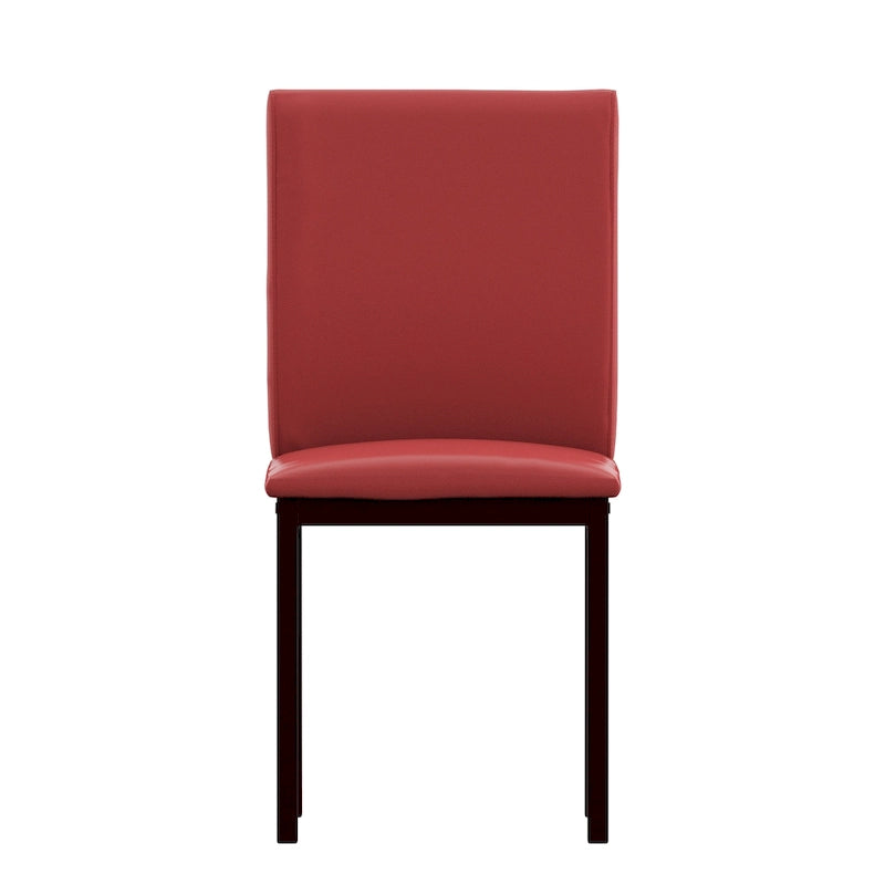Chaises de salle à manger avec coussins métalliques (deux chaises par ensemble).