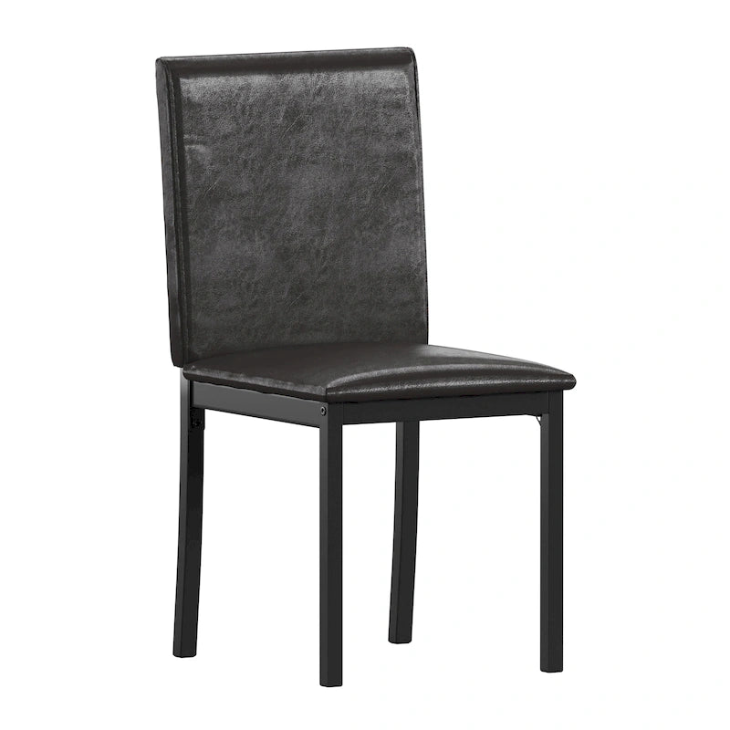 Chaises de salle à manger avec coussins métalliques (deux chaises par ensemble).
