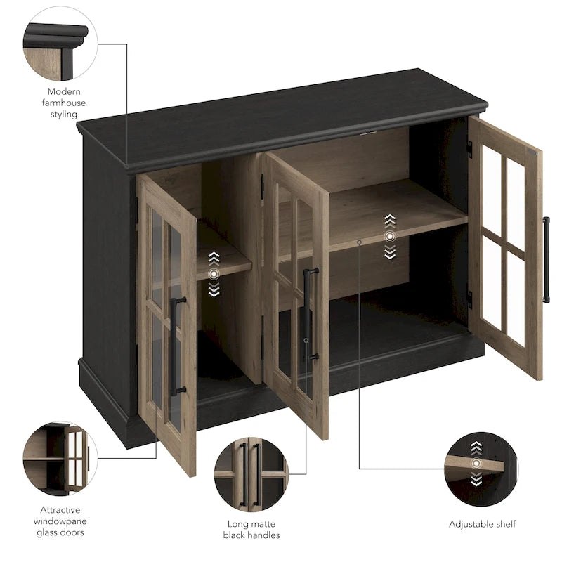 Meuble TV 46 W, adapté aux téléviseurs 65 pouces.