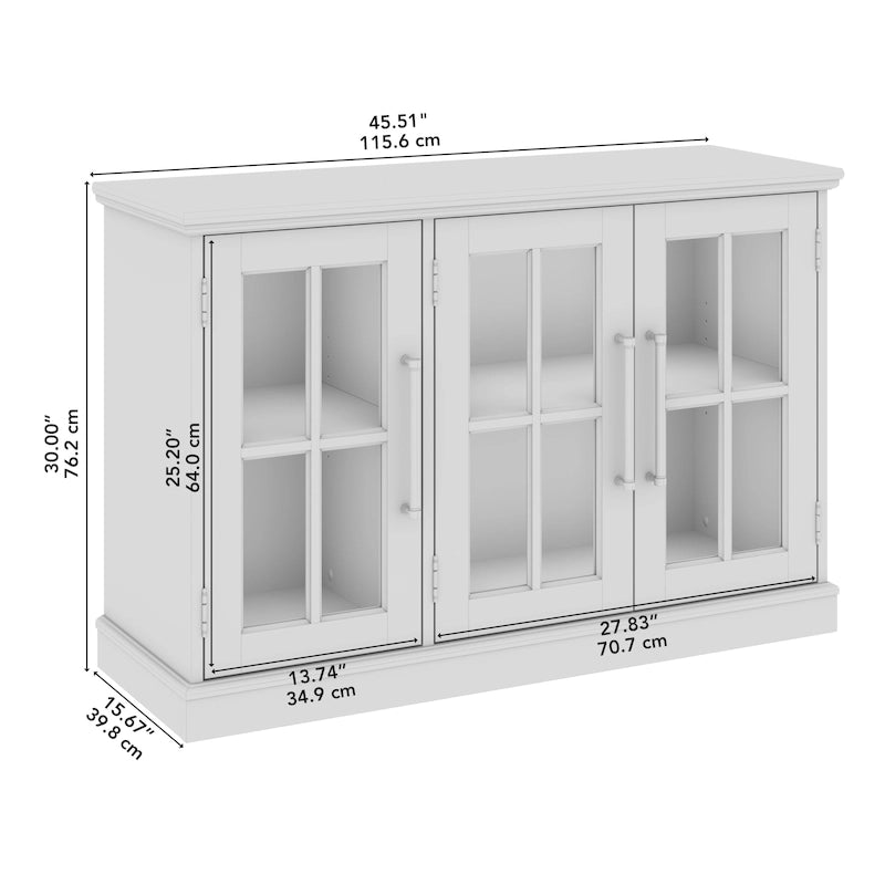 Meuble TV 46 W, adapté aux téléviseurs 65 pouces.