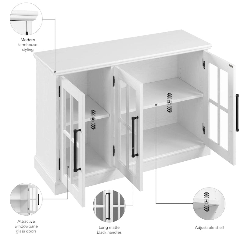 Meuble TV 46 W, adapté aux téléviseurs 65 pouces.