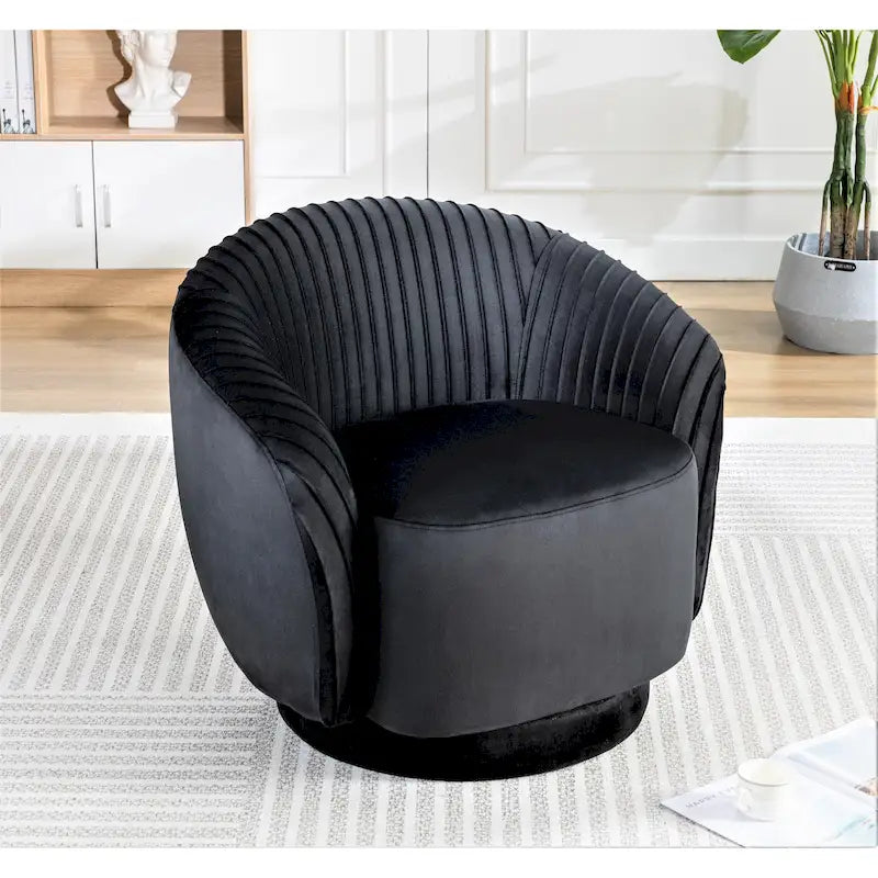 Petit fauteuil baquet pivotant en velours