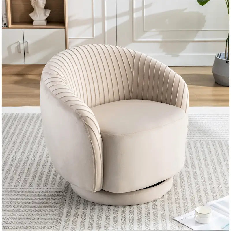 Petit fauteuil baquet pivotant en velours