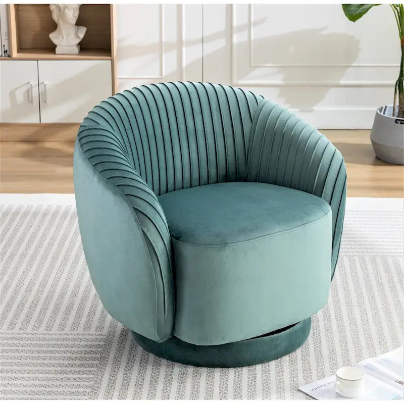 Petit fauteuil baquet pivotant en velours
