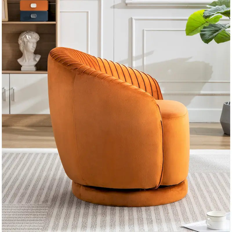 Petit fauteuil baquet pivotant en velours