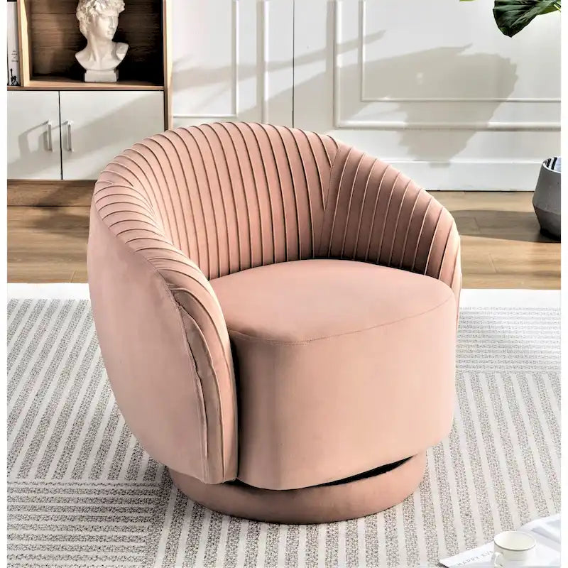 Petit fauteuil baquet pivotant en velours