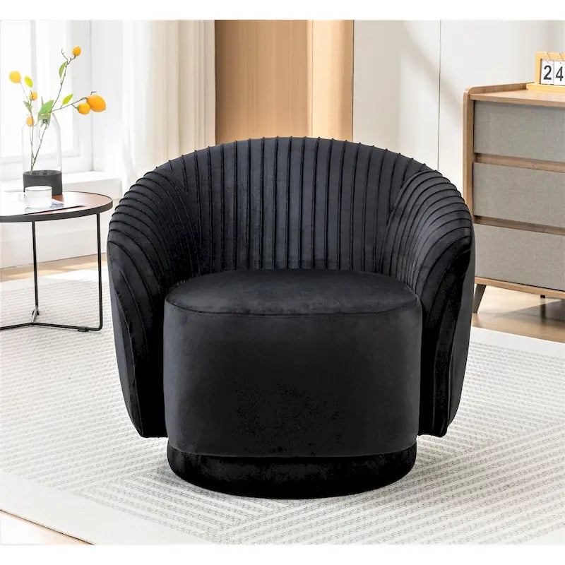 Petit fauteuil baquet pivotant en velours
