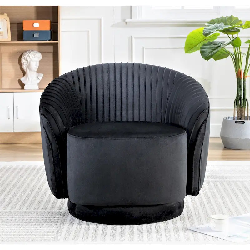 Petit fauteuil baquet pivotant en velours