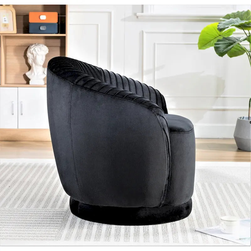 Petit fauteuil baquet pivotant en velours
