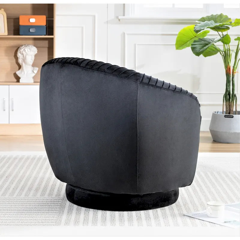 Petit fauteuil baquet pivotant en velours
