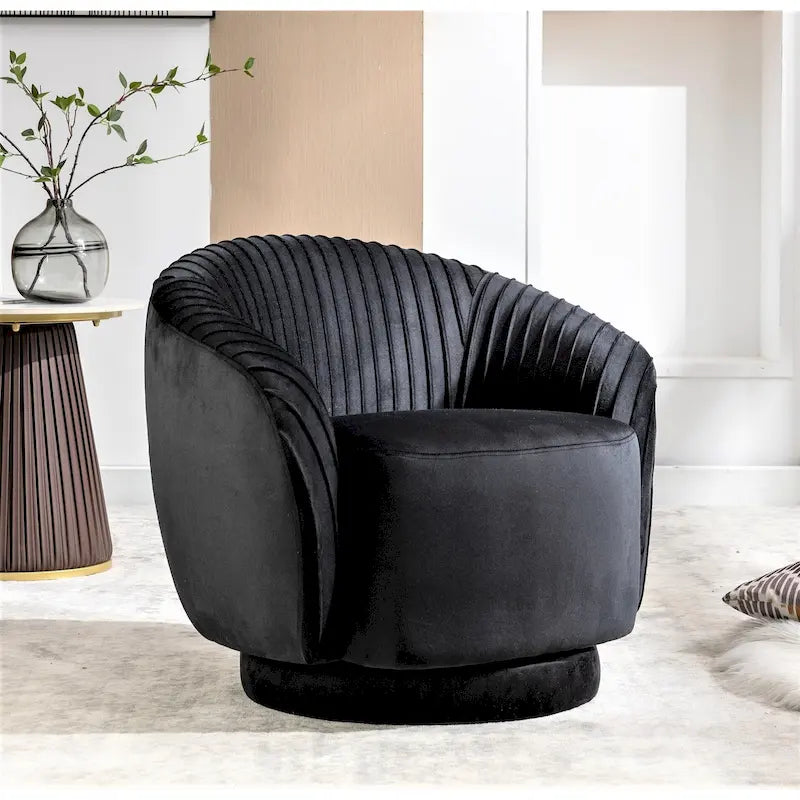 Petit fauteuil baquet pivotant en velours