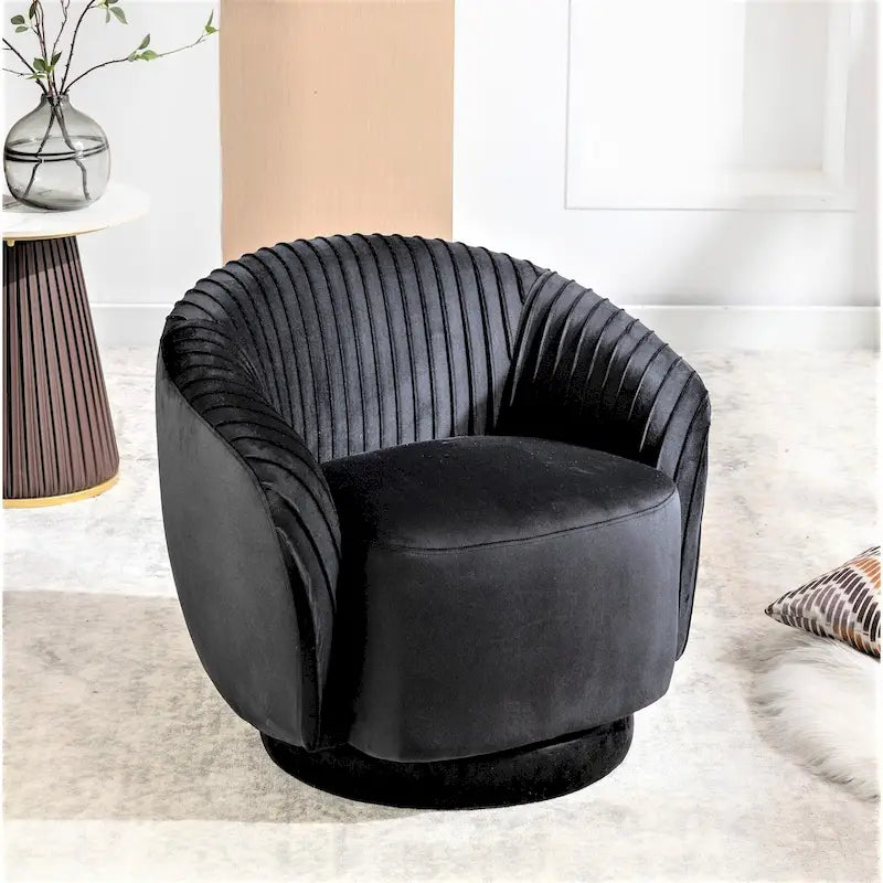 Petit fauteuil baquet pivotant en velours