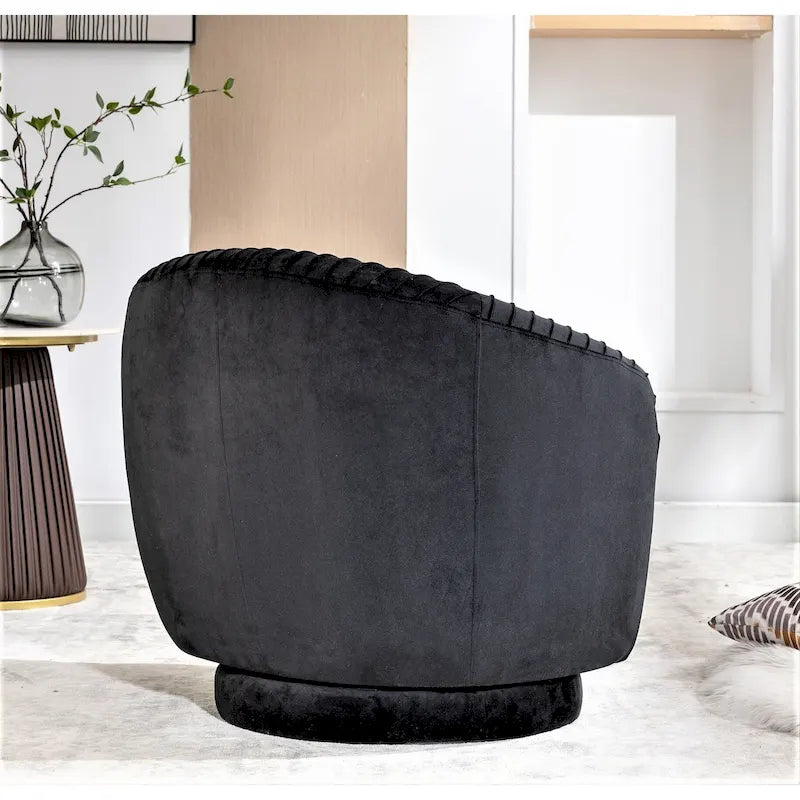Petit fauteuil baquet pivotant en velours