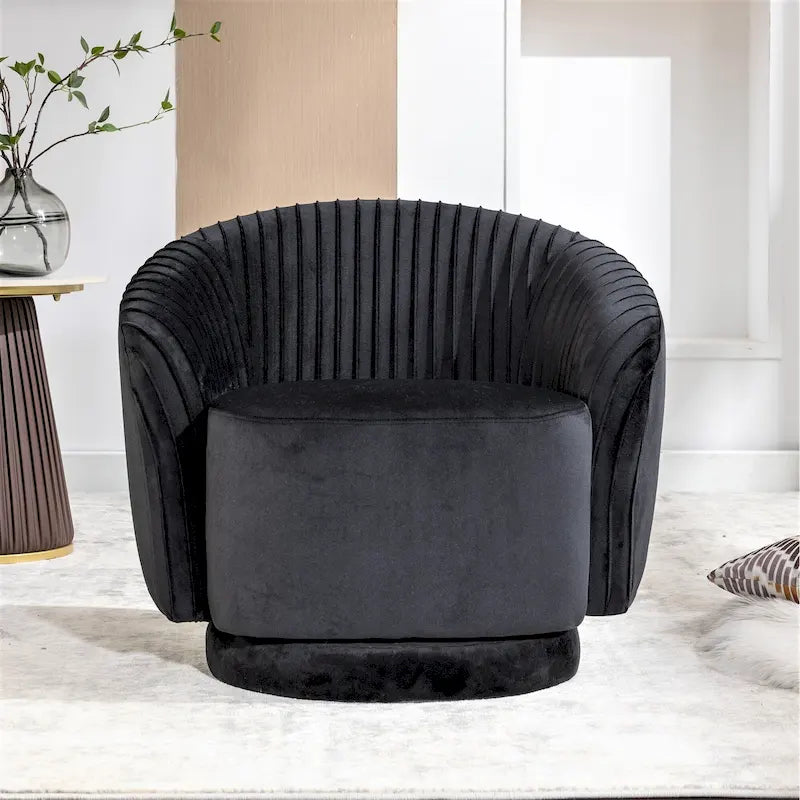 Petit fauteuil baquet pivotant en velours