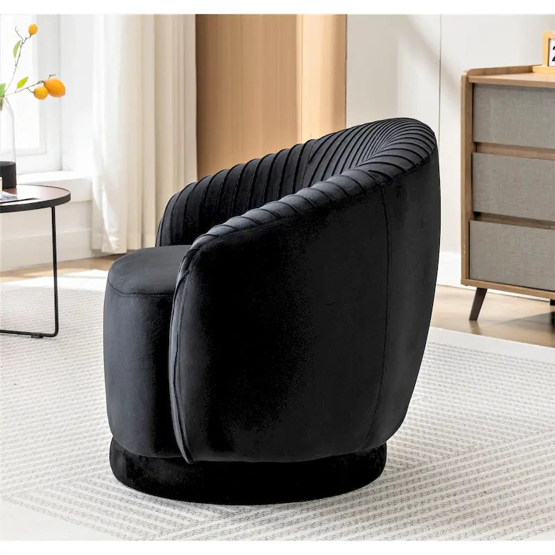 Petit fauteuil baquet pivotant en velours