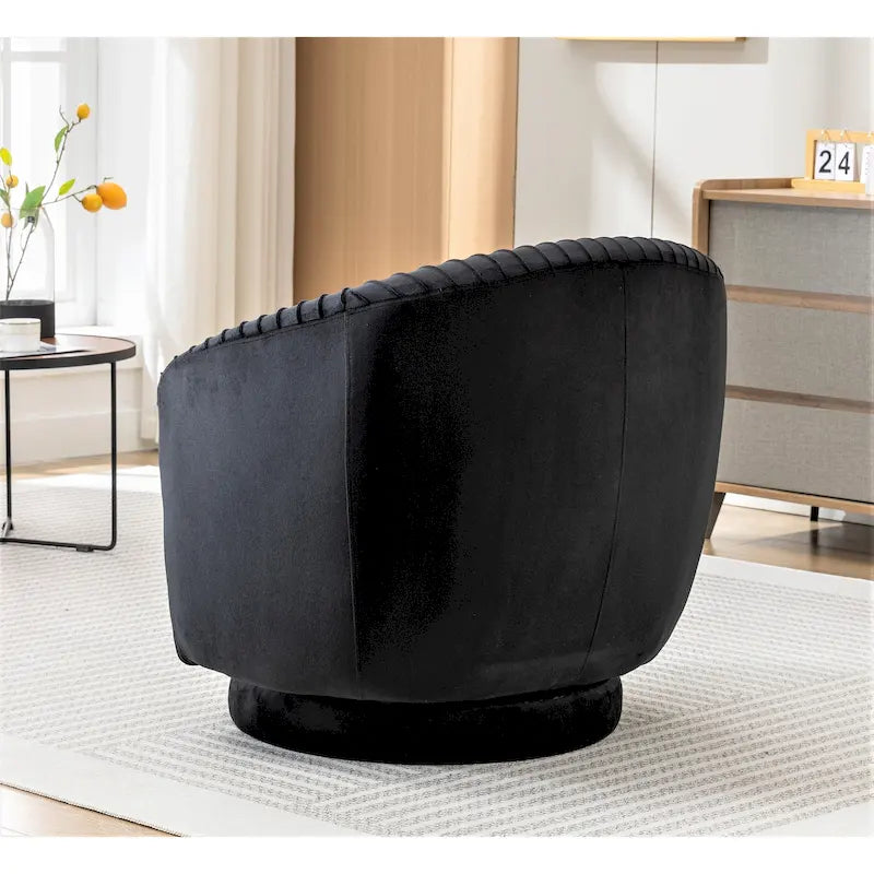 Petit fauteuil baquet pivotant en velours