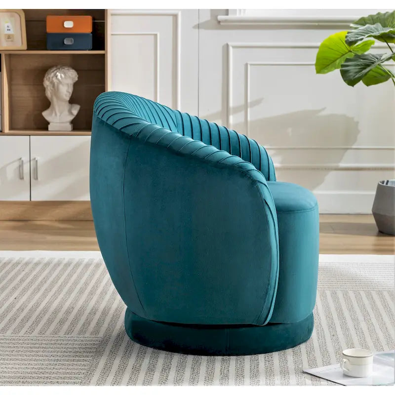 Petit fauteuil baquet pivotant en velours