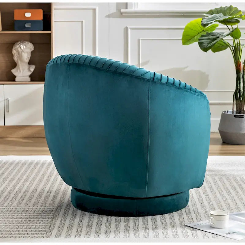 Petit fauteuil baquet pivotant en velours