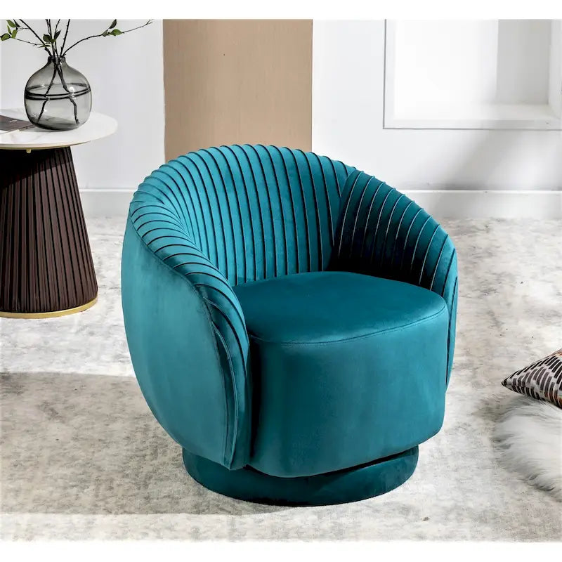 Petit fauteuil baquet pivotant en velours