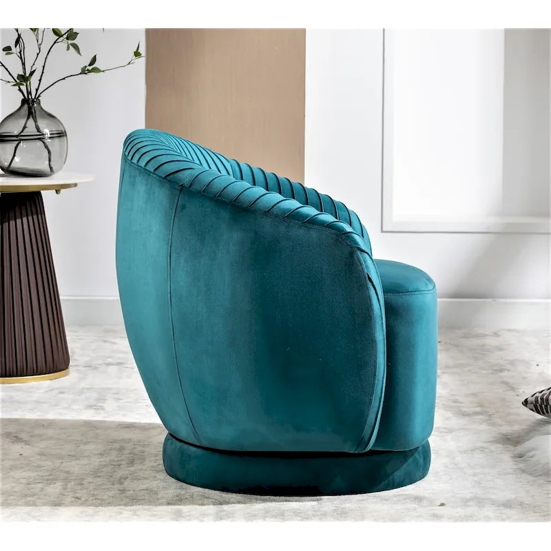 Petit fauteuil baquet pivotant en velours