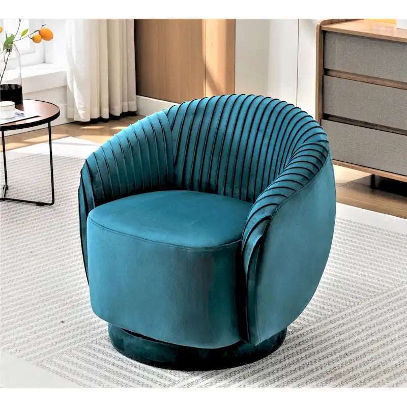 Petit fauteuil baquet pivotant en velours