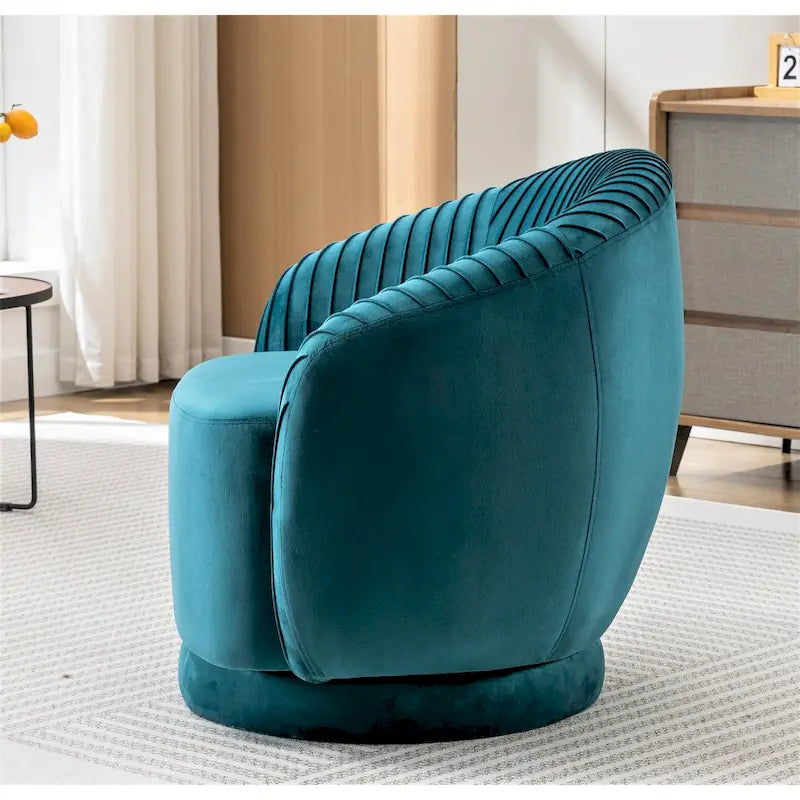 Petit fauteuil baquet pivotant en velours