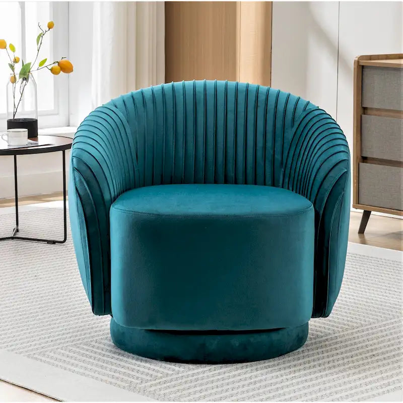Petit fauteuil baquet pivotant en velours