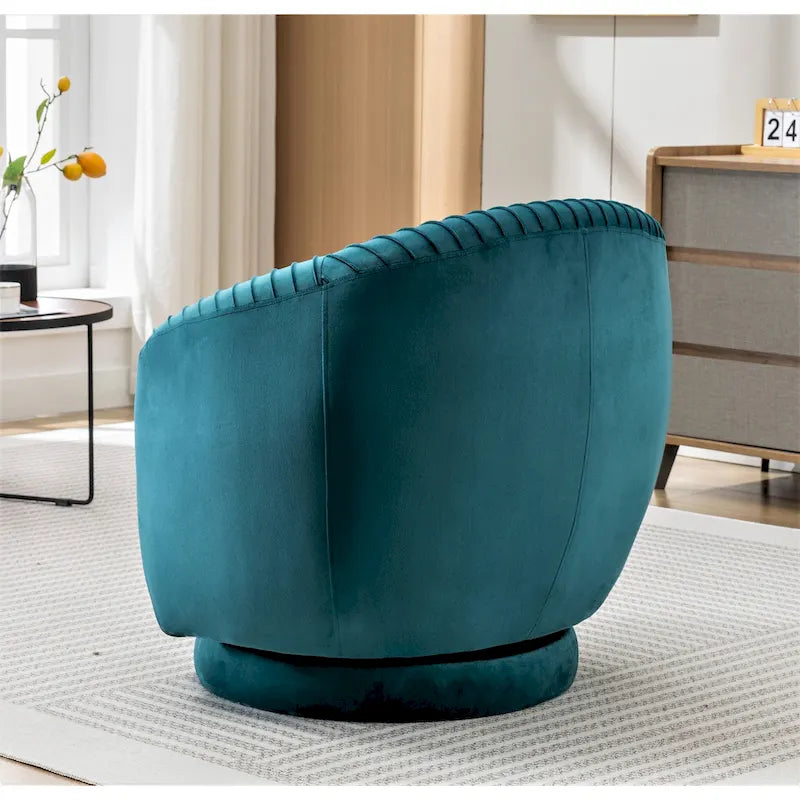 Petit fauteuil baquet pivotant en velours