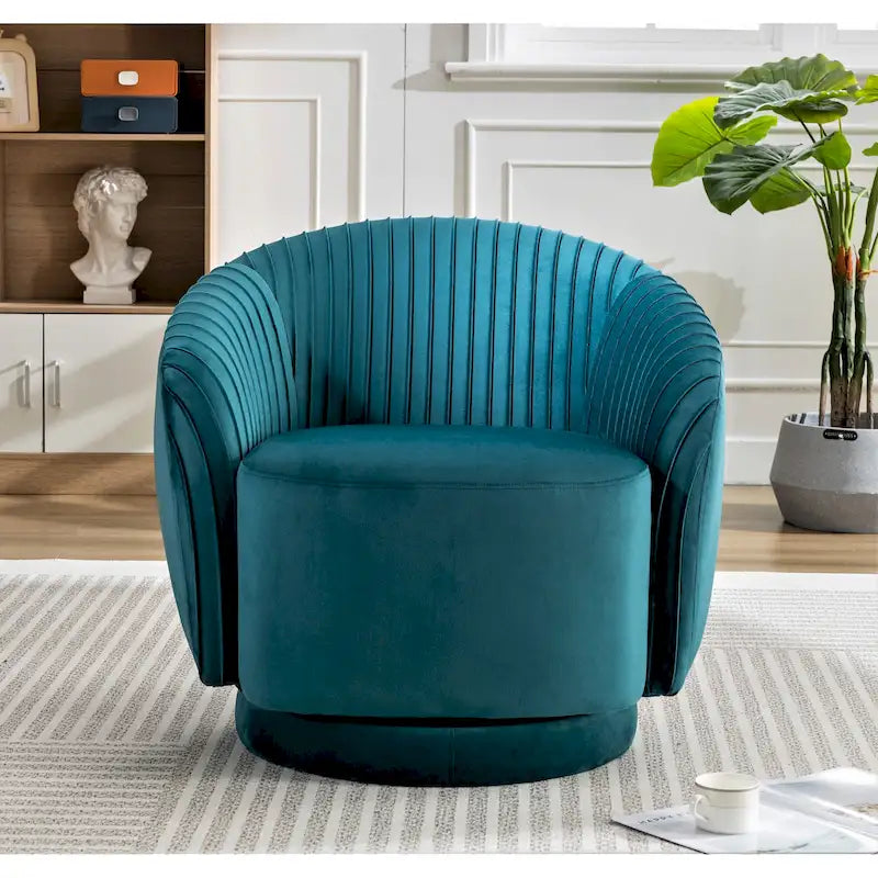 Petit fauteuil baquet pivotant en velours