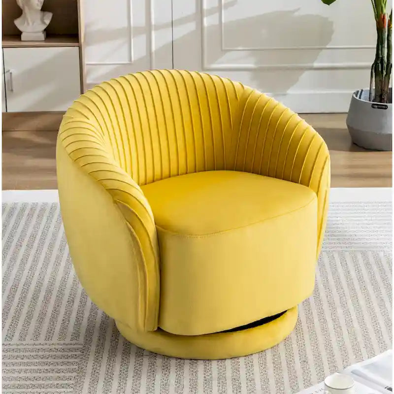 Petit fauteuil baquet pivotant en velours