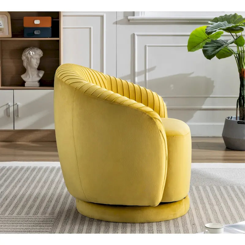 Petit fauteuil baquet pivotant en velours