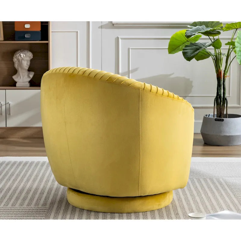 Petit fauteuil baquet pivotant en velours