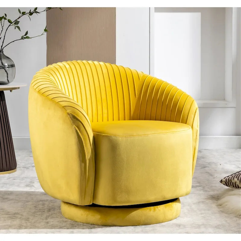 Petit fauteuil baquet pivotant en velours