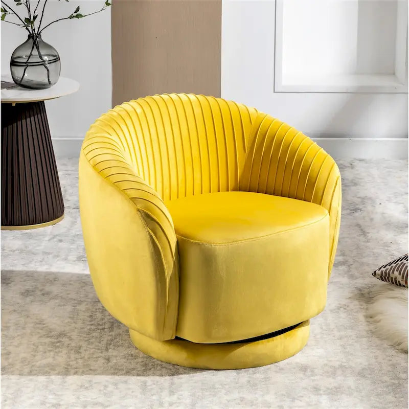 Petit fauteuil baquet pivotant en velours