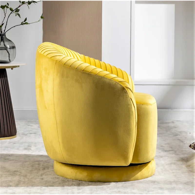 Petit fauteuil baquet pivotant en velours