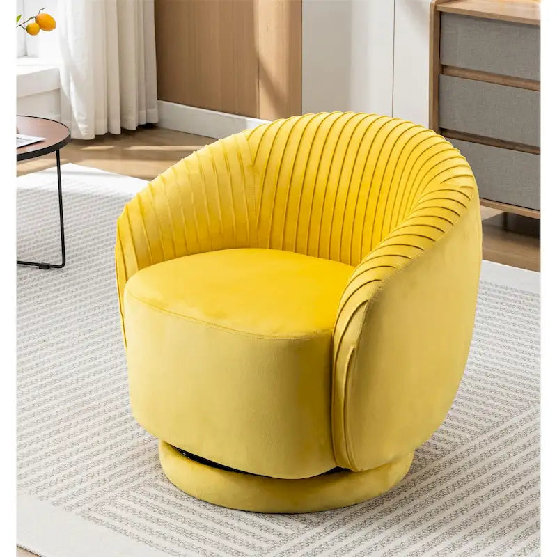 Petit fauteuil baquet pivotant en velours
