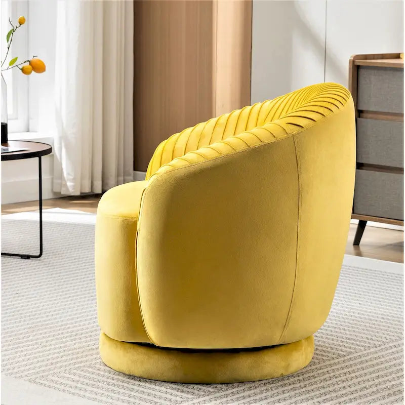 Petit fauteuil baquet pivotant en velours