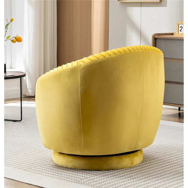 Petit fauteuil baquet pivotant en velours