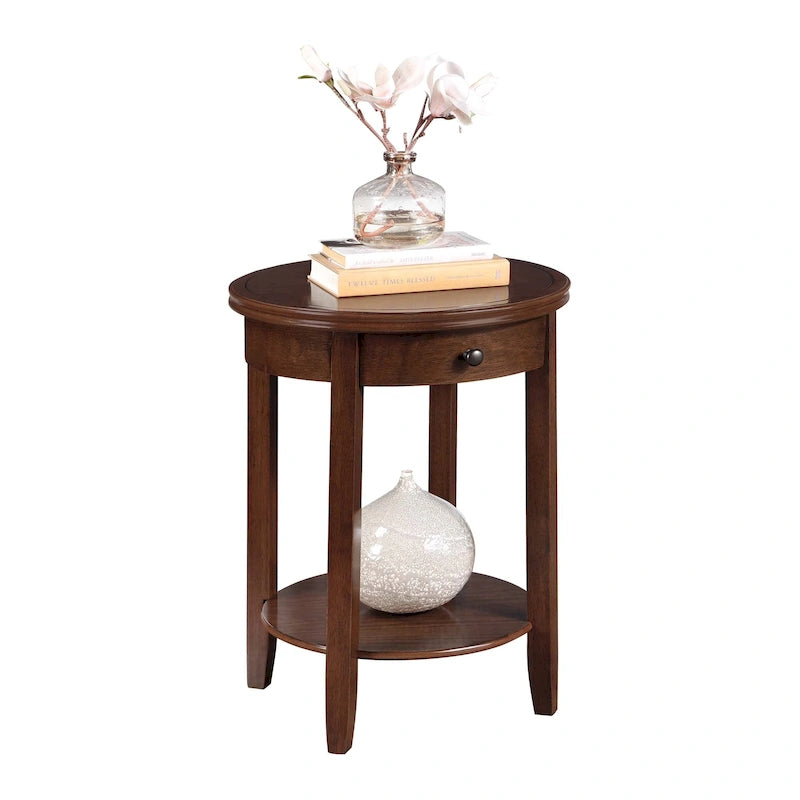 Table de chevet à tiroir unique avec étagère