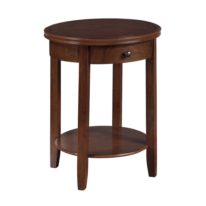 Table de chevet à tiroir unique avec étagère