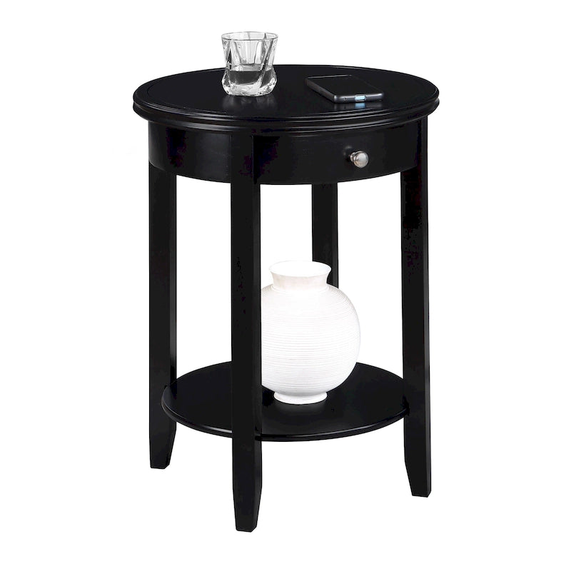 Table de chevet à tiroir unique avec étagère