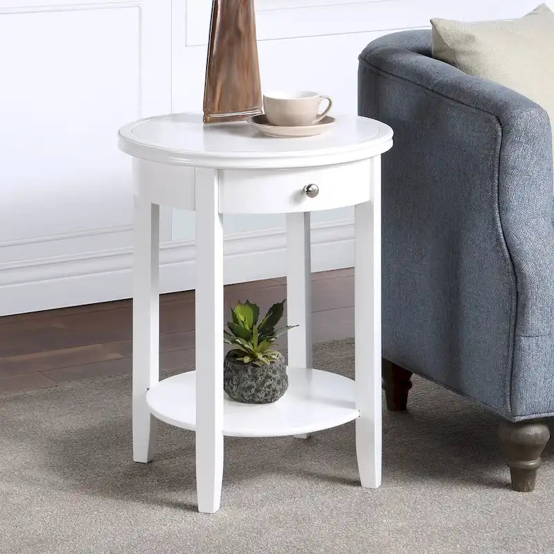 Table de chevet à tiroir unique avec étagère