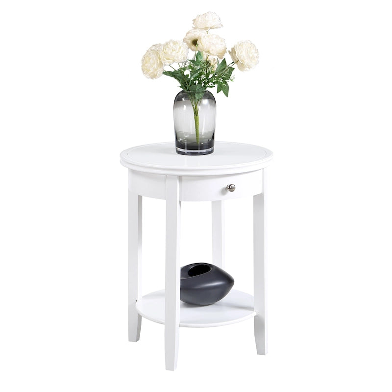Table de chevet à tiroir unique avec étagère