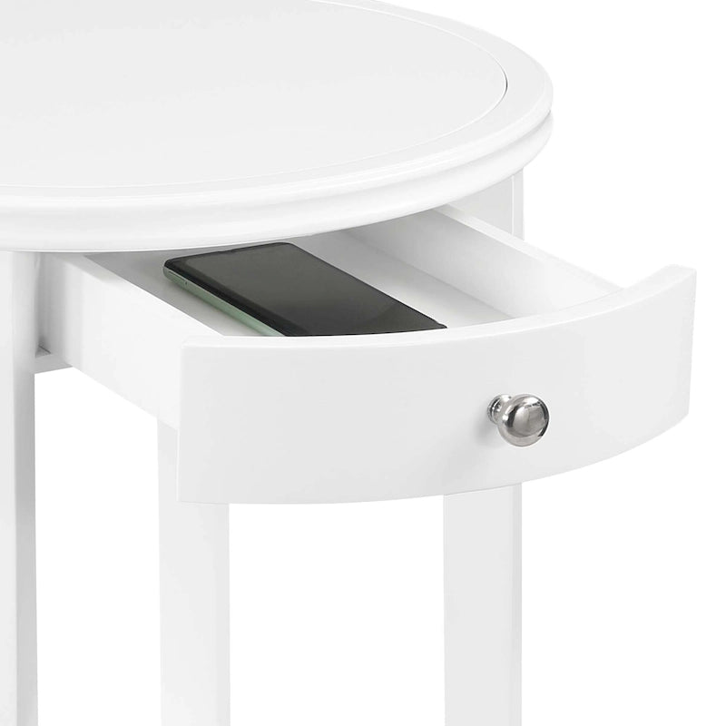 Table de chevet à tiroir unique avec étagère