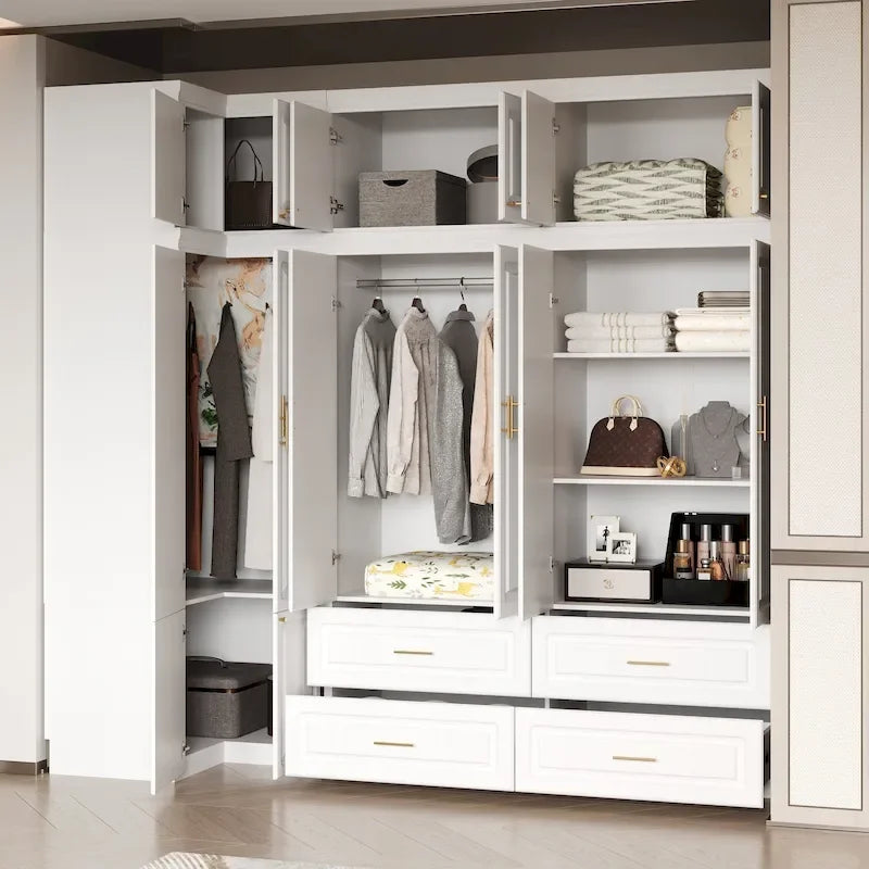 Armoire / Meuble de rangement – Combinaison penderie et tiroirs