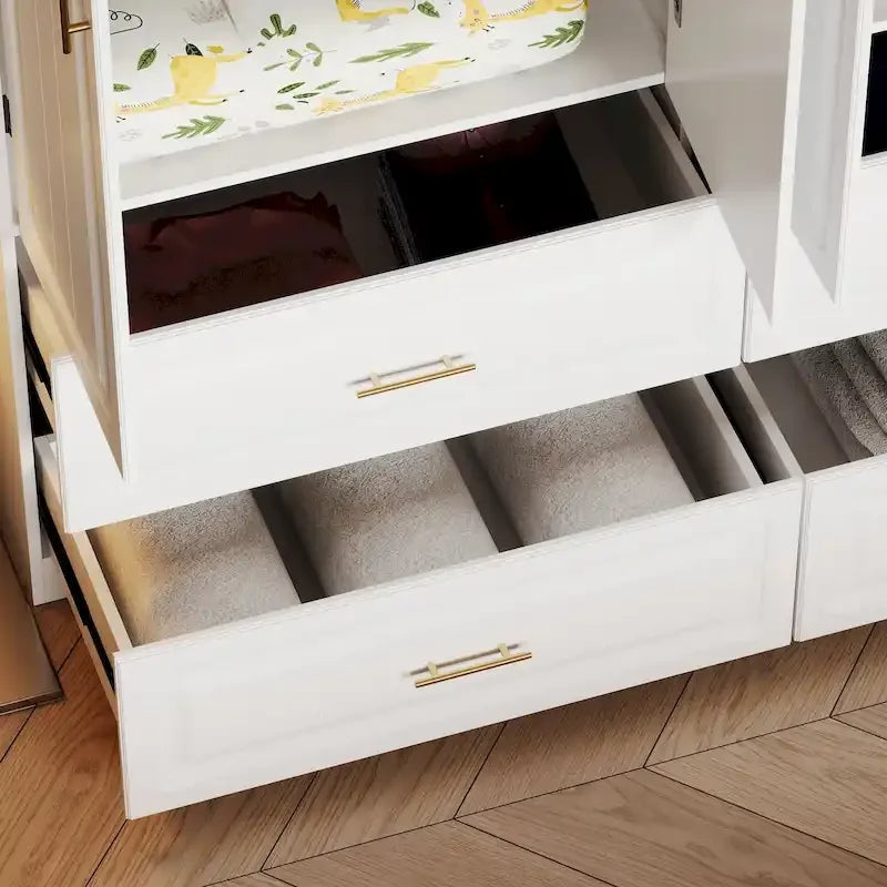 Armoire / Meuble de rangement – Combinaison penderie et tiroirs