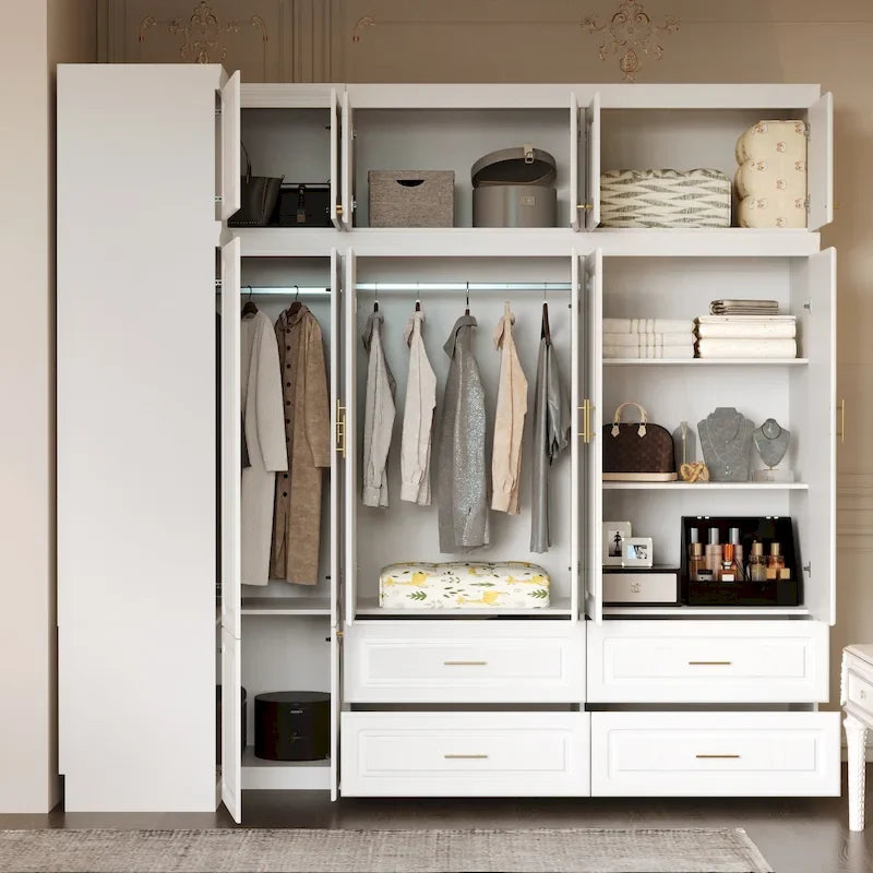 Armoire / Meuble de rangement – Combinaison penderie et tiroirs