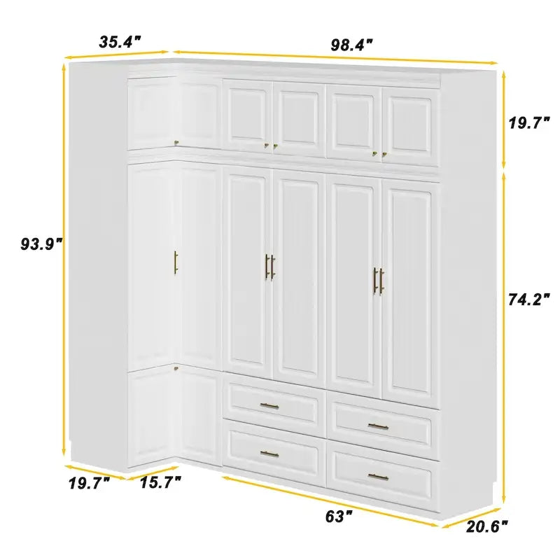 Armoire / Meuble de rangement – Combinaison penderie et tiroirs